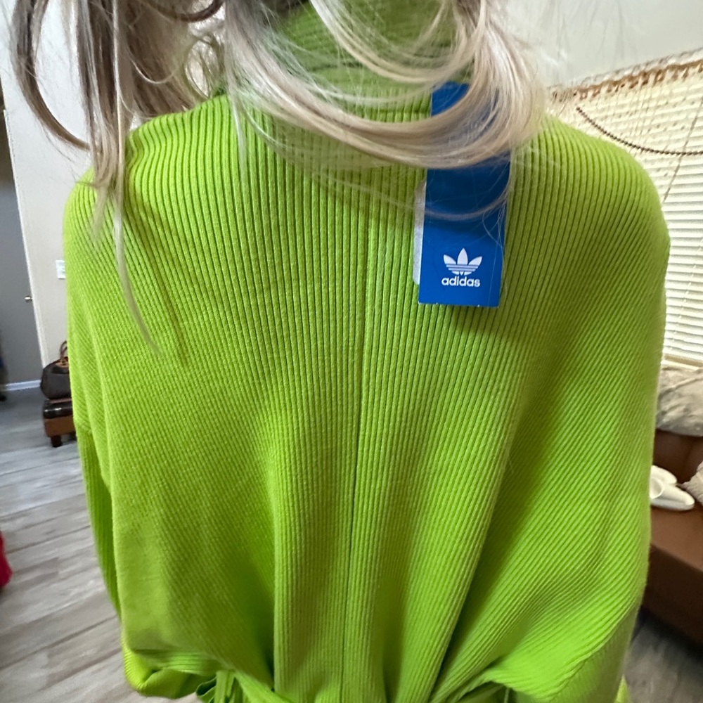 New Sz XL Women’s Adidas X Ivy Park Knit Robe Green Beyonce - Picture 5 of 12